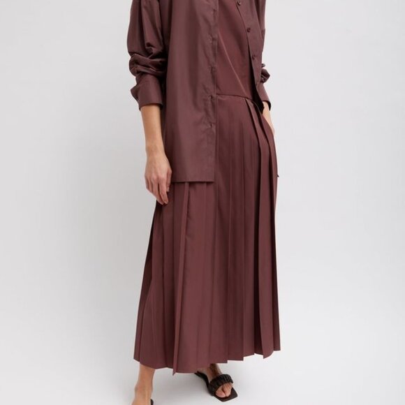NWT Tibi Sporty Nylon Midi Dress in Cinnamon - Picture 5 of 8